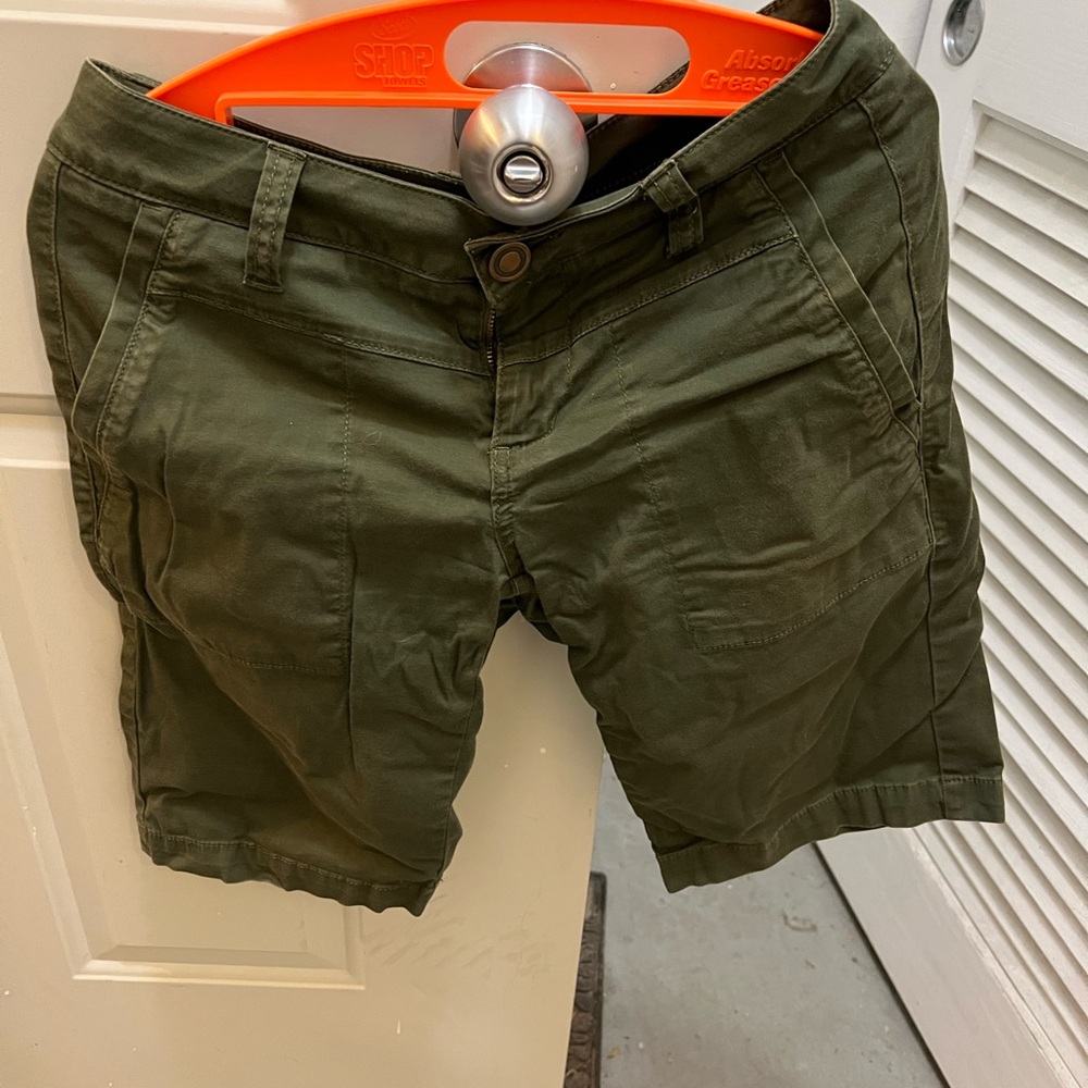 Olive colored shorts